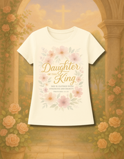 Daughter of The King – Proverbs 31:10 Scripture Shirt (Floral Design)
